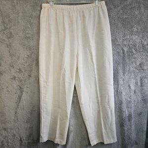New Horizons Montreal sz 10 Rayon Linen blend Pants ivory pullon